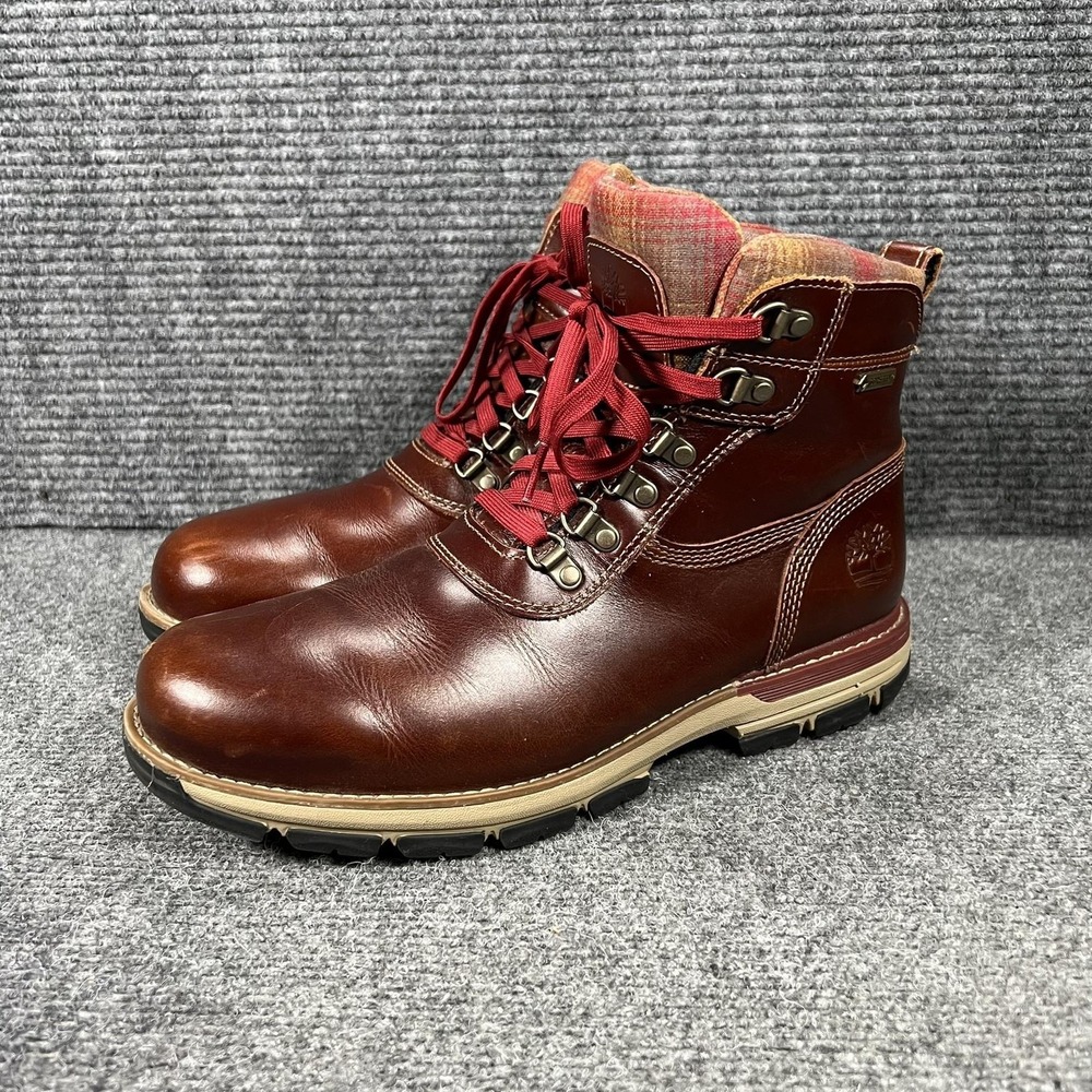 Timberland Pendleton Boots Mens Size 9.5 Brown Leather Gore-Tex Waterproof Snow